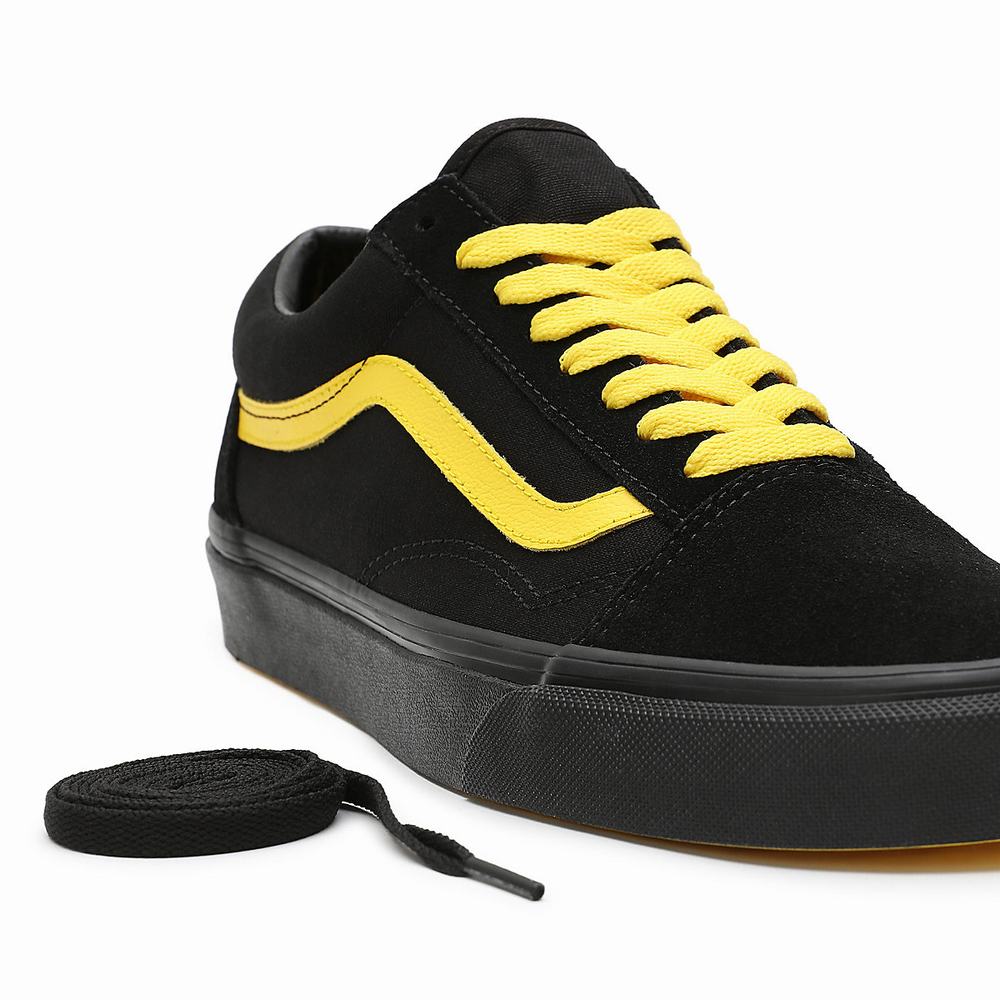 Men's Vans Old Skool Sneakers Black / Yellow | USA63594