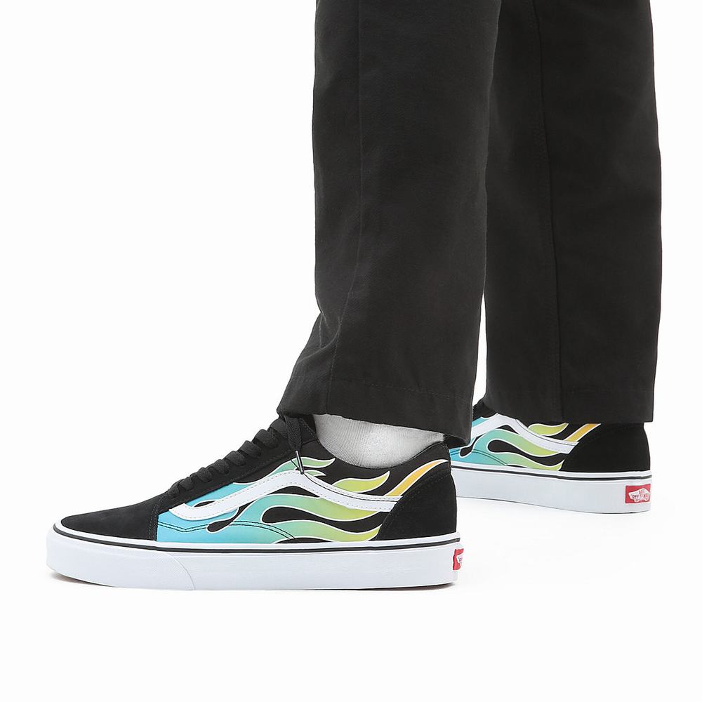 Men's Vans Old Skool Sneakers Blue / Black | USA61457