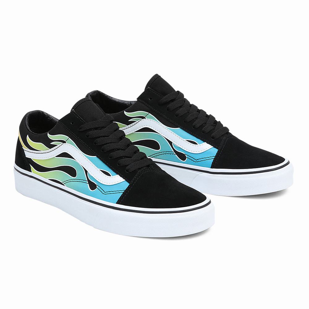 Men\'s Vans Old Skool Sneakers Blue / Black | USA61457