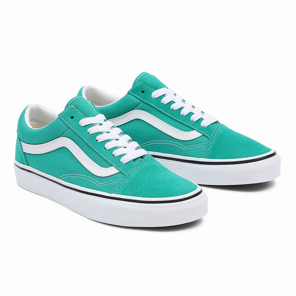 Men\'s Vans Old Skool Sneakers Green | USA28369