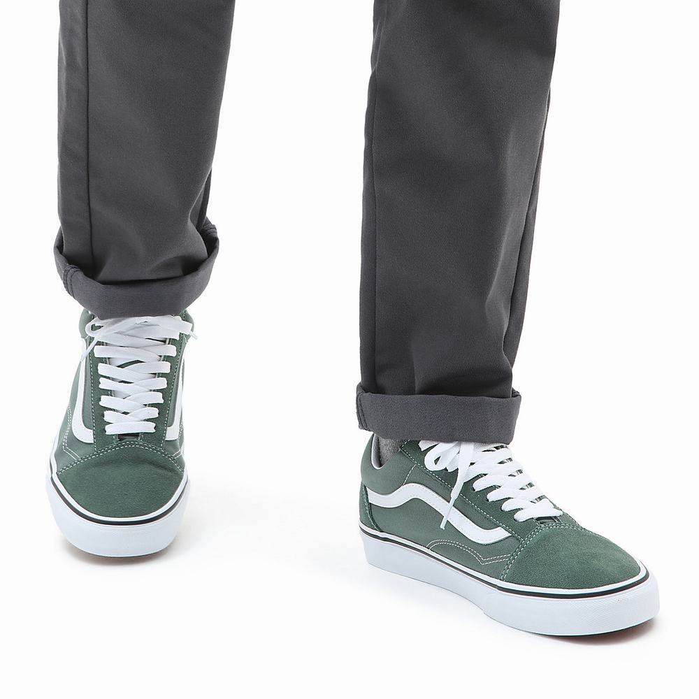 Men's Vans Old Skool Sneakers Green | USA50821