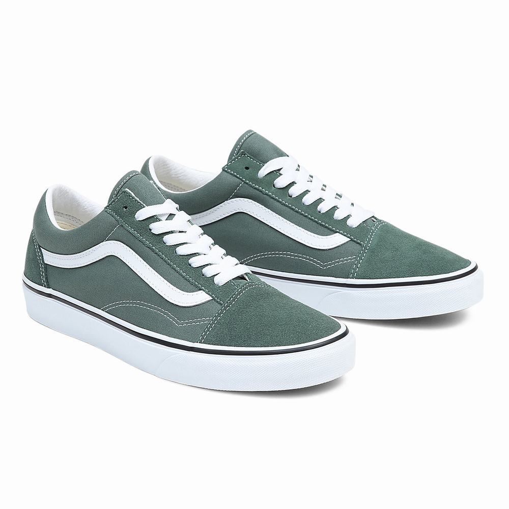 Men\'s Vans Old Skool Sneakers Green | USA50821