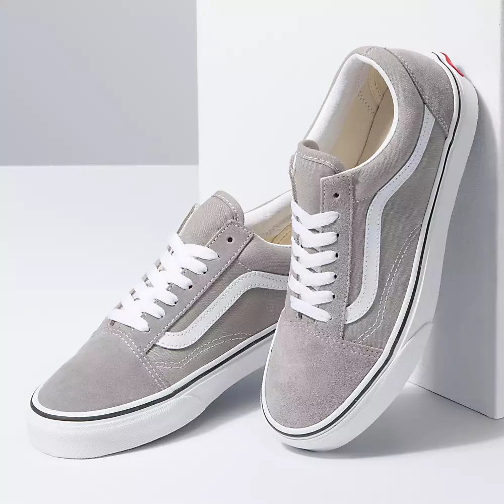 Men's Vans Old Skool Sneakers Grey / White | USA62419