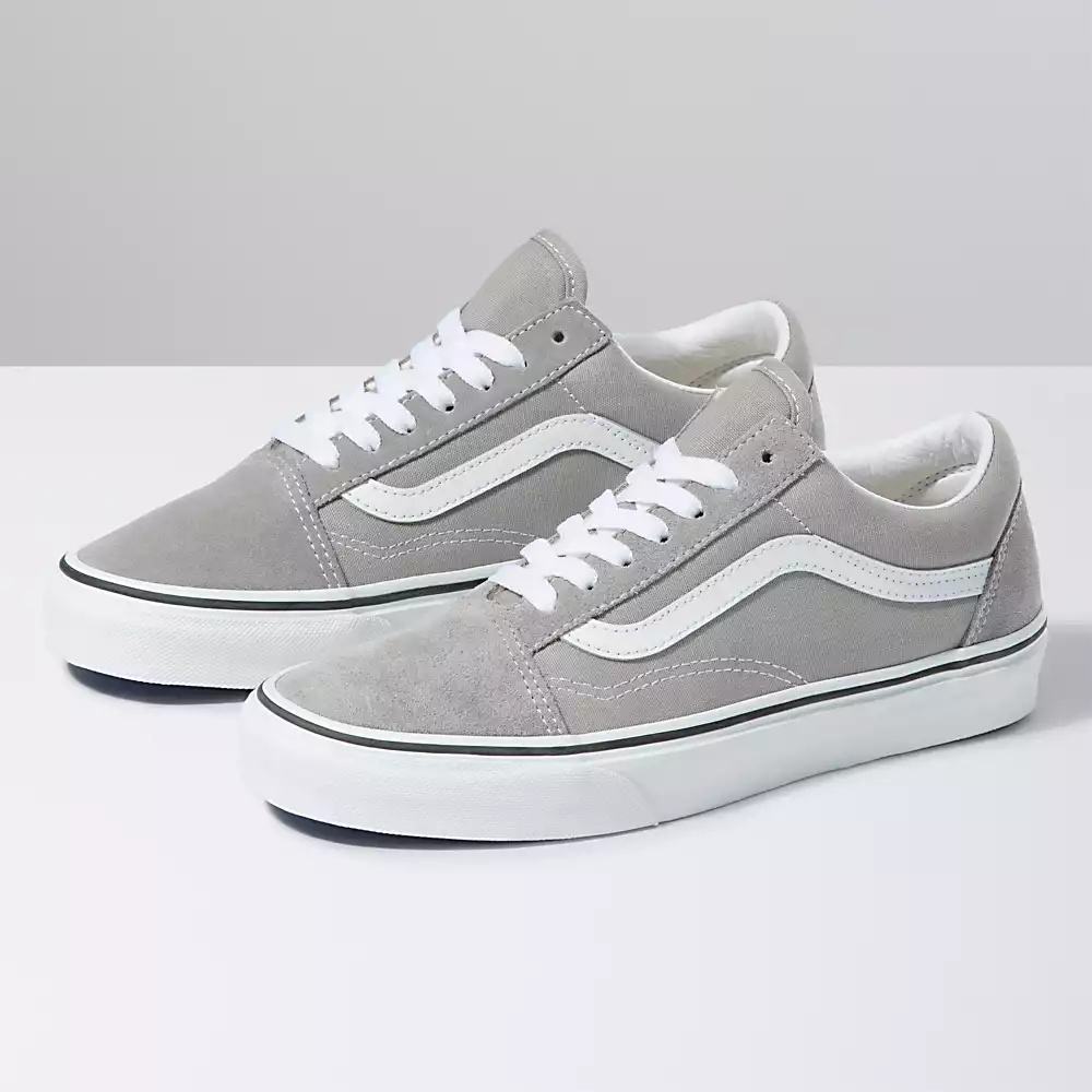 Men\'s Vans Old Skool Sneakers Grey / White | USA62419