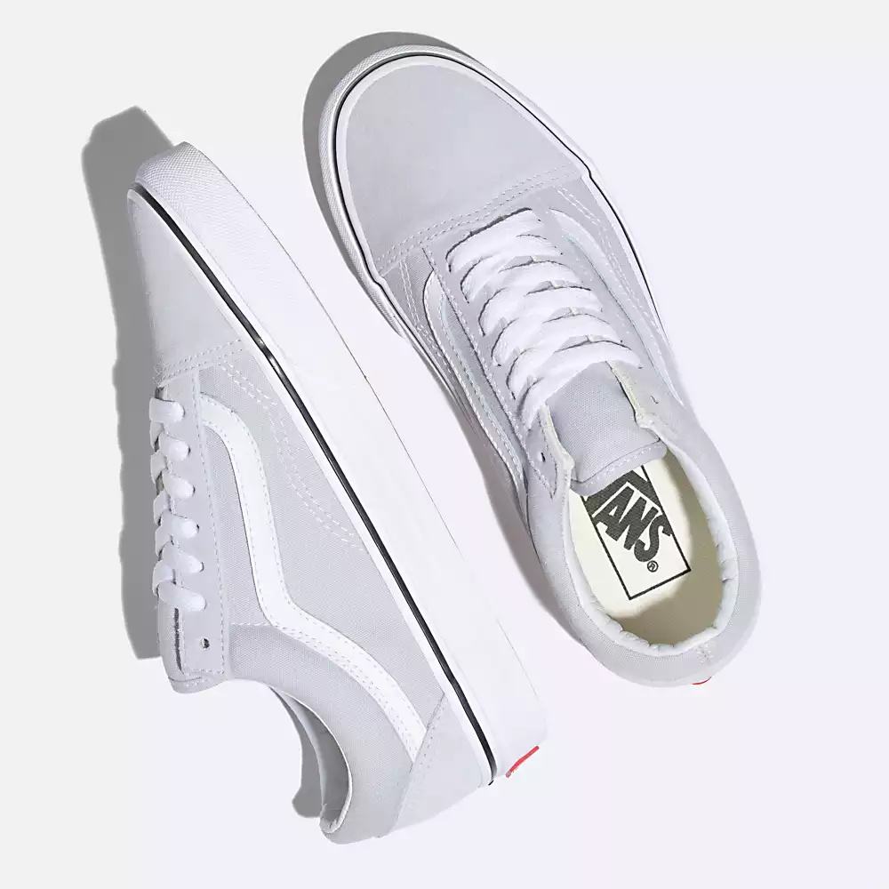 Men's Vans Old Skool Sneakers Grey / White | USA85609