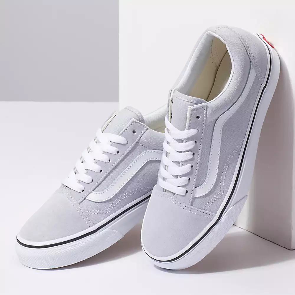 Men's Vans Old Skool Sneakers Grey / White | USA85609