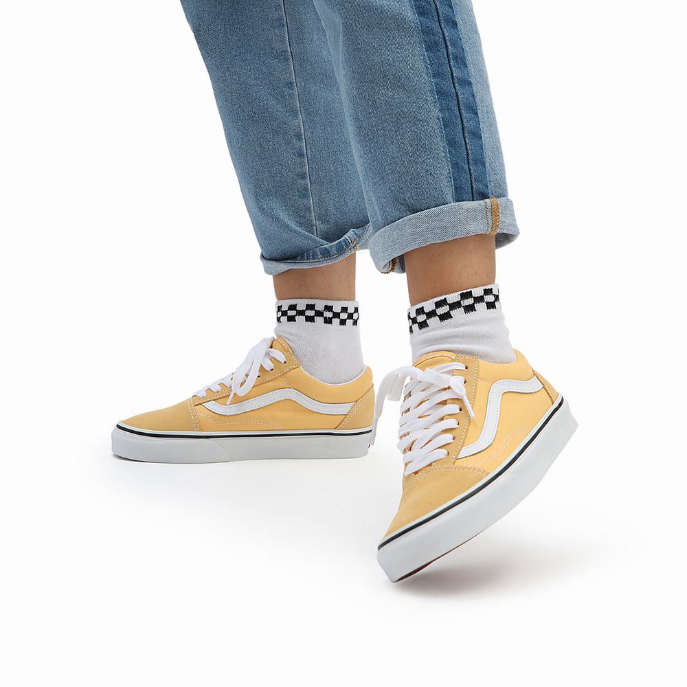 Men's Vans Old Skool Sneakers Yellow | USA80652