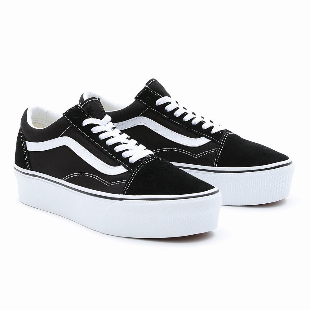 Men\'s Vans Old Skool Stackform Sneakers Black | USA38129