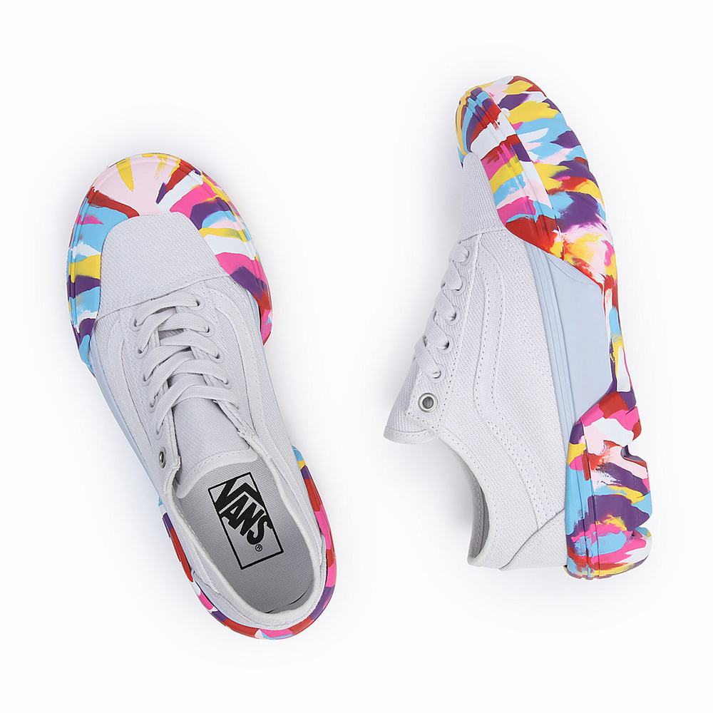 Men's Vans Old Skool Tapered Modular Sneakers Multicolor / White | USA08794