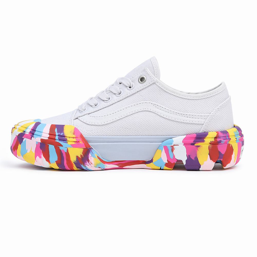 Men's Vans Old Skool Tapered Modular Sneakers Multicolor / White | USA08794