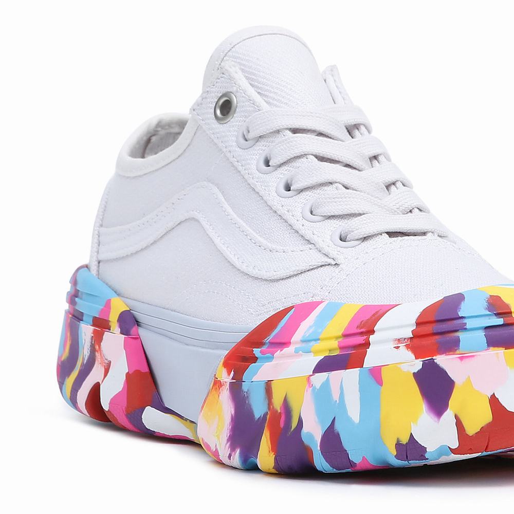 Men's Vans Old Skool Tapered Modular Sneakers Multicolor / White | USA08794