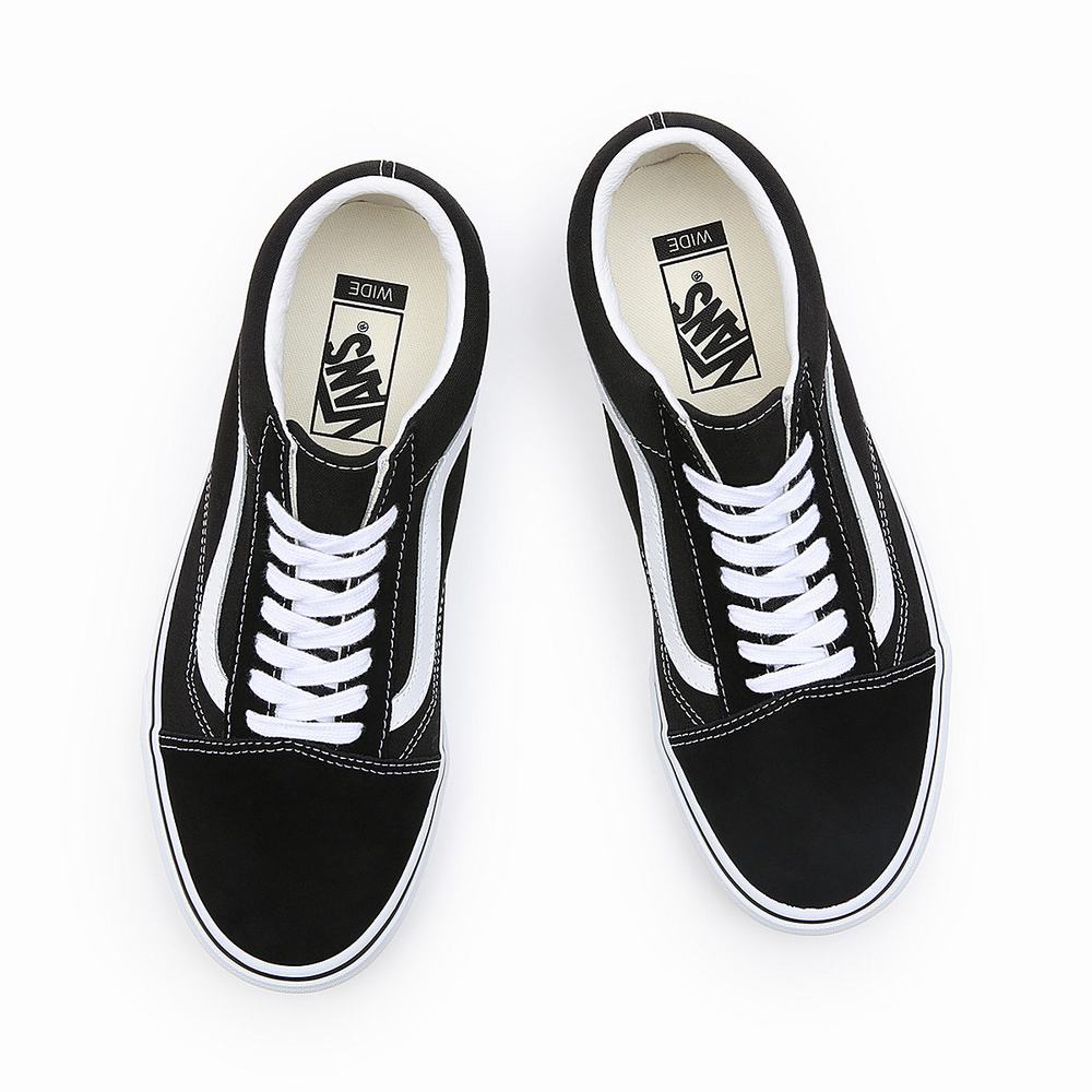 Men's Vans Old Skool Wide Fit Sneakers Black | USA38451