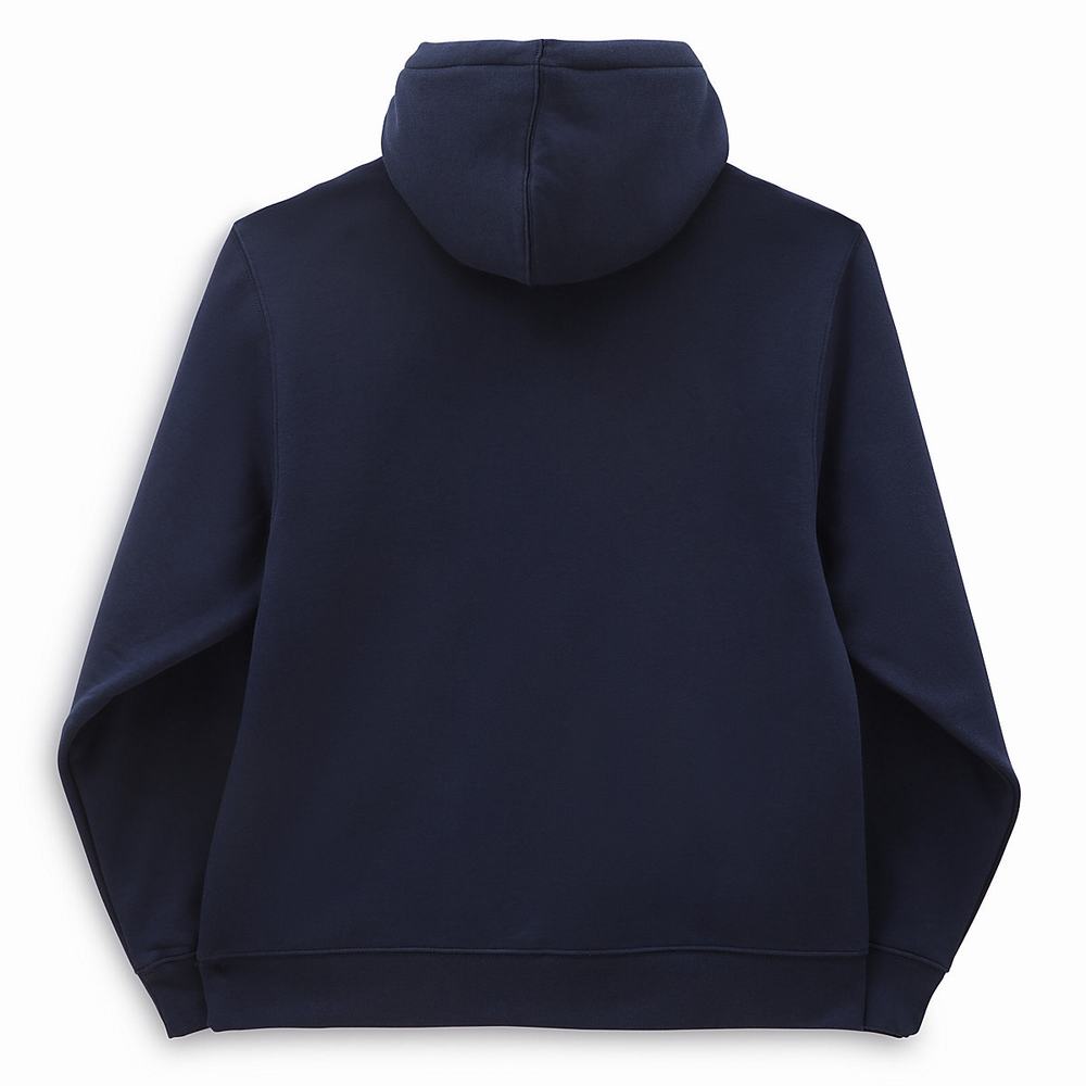 Men's Vans Outdoor Club Hoodie Blue | USA48706