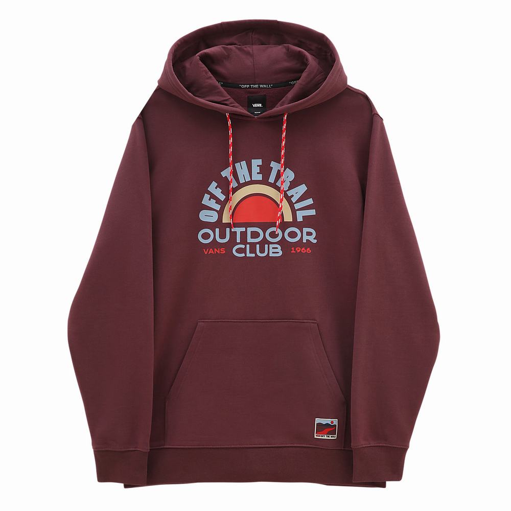 Men's Vans Outdoor Club Hoodie Red | USA96530