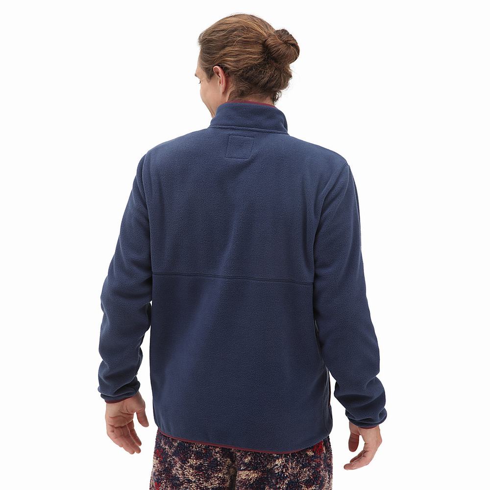 Men's Vans Outdoor Club Sweatshirts Blue | USA37526