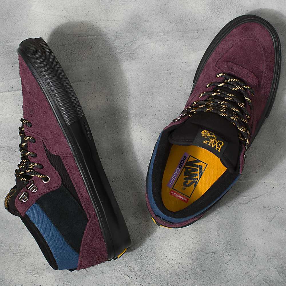 Men's Vans Outdoor Skate Half Cab Shoes Skate Shoes Purple / Black | USA31465