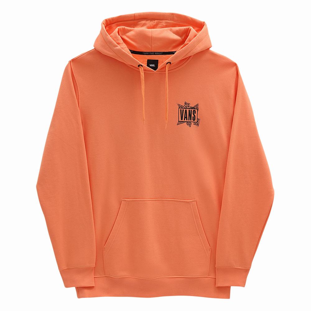 Men's Vans Palm Tree Hoodie Orange | USA82143