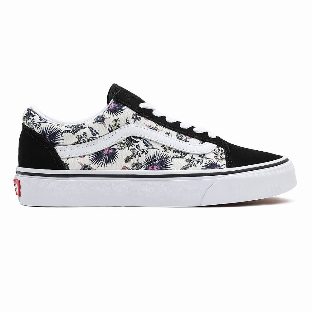 Men's Vans Paradise Floral Old Skool Sneakers Black | USA28965