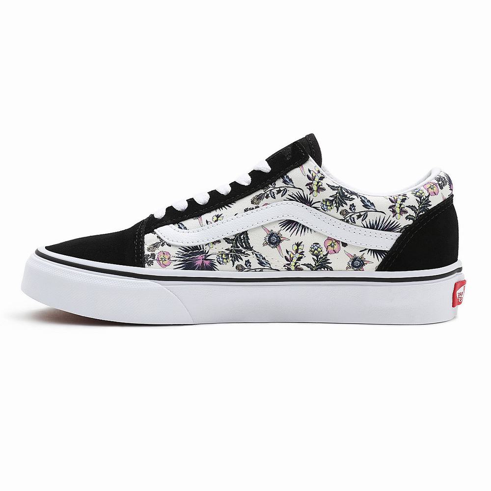 Men's Vans Paradise Floral Old Skool Sneakers Black | USA28965