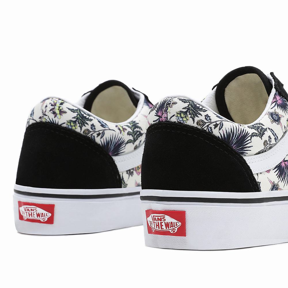 Men's Vans Paradise Floral Old Skool Sneakers Black | USA28965