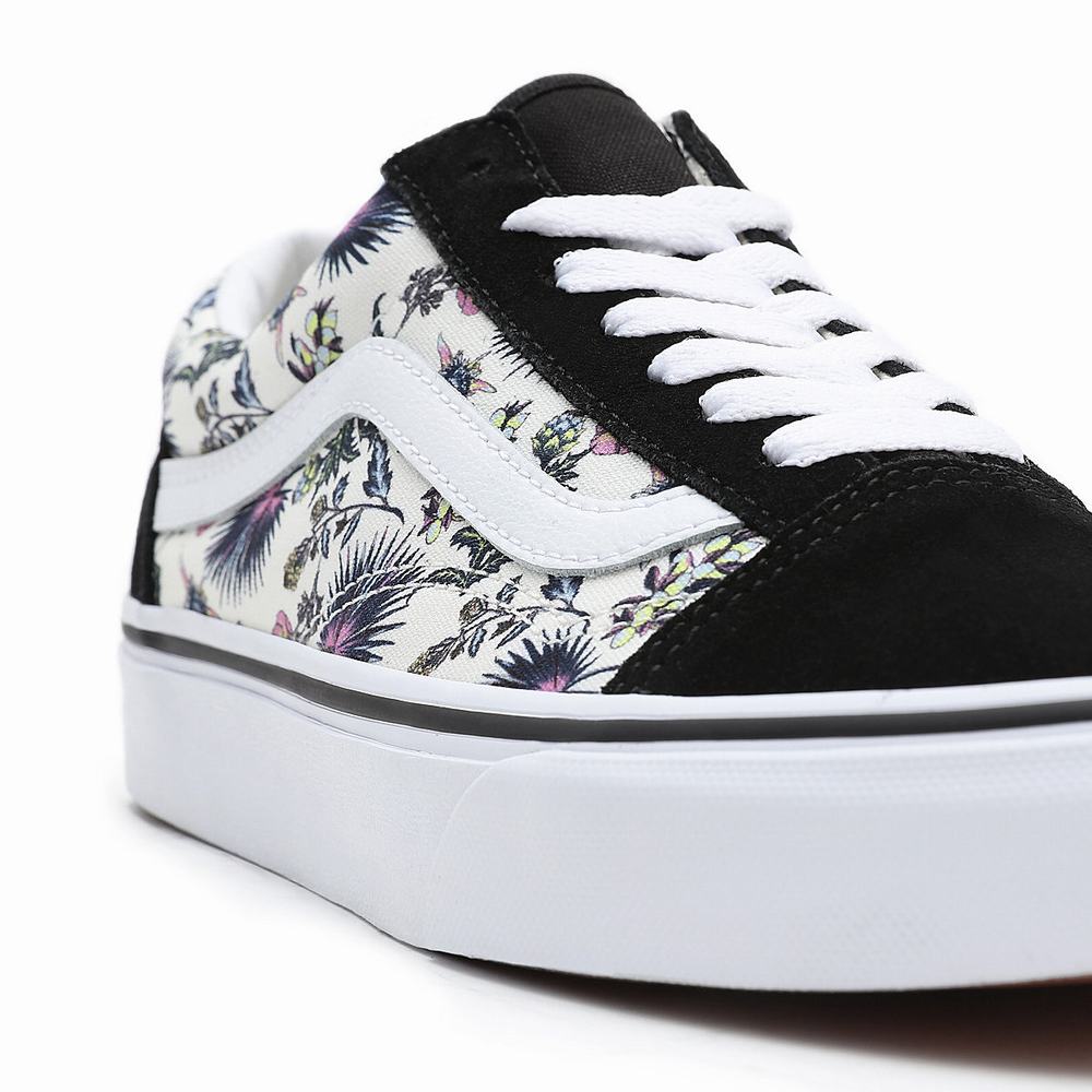 Men's Vans Paradise Floral Old Skool Sneakers Black | USA28965