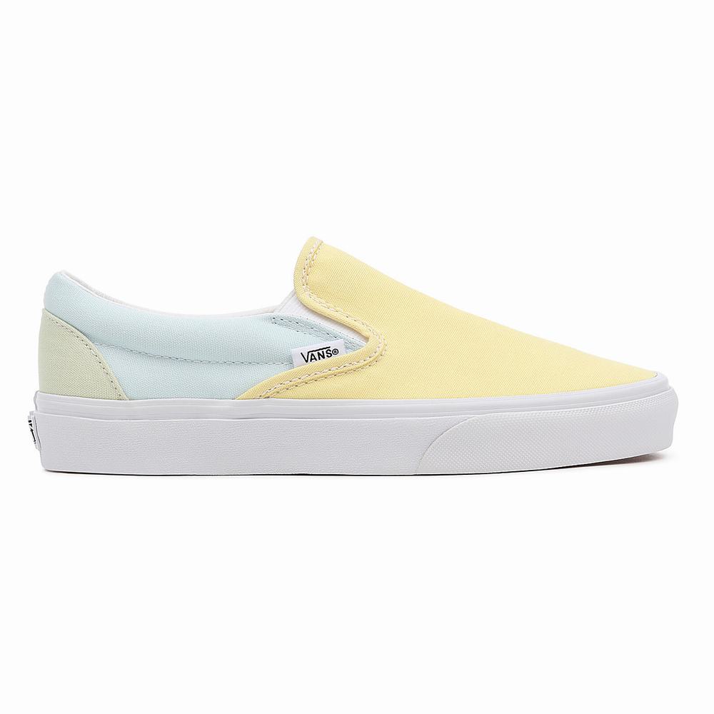 Men's Vans Pastel Block Classic Slip On Shoes Multicolor | USA95614