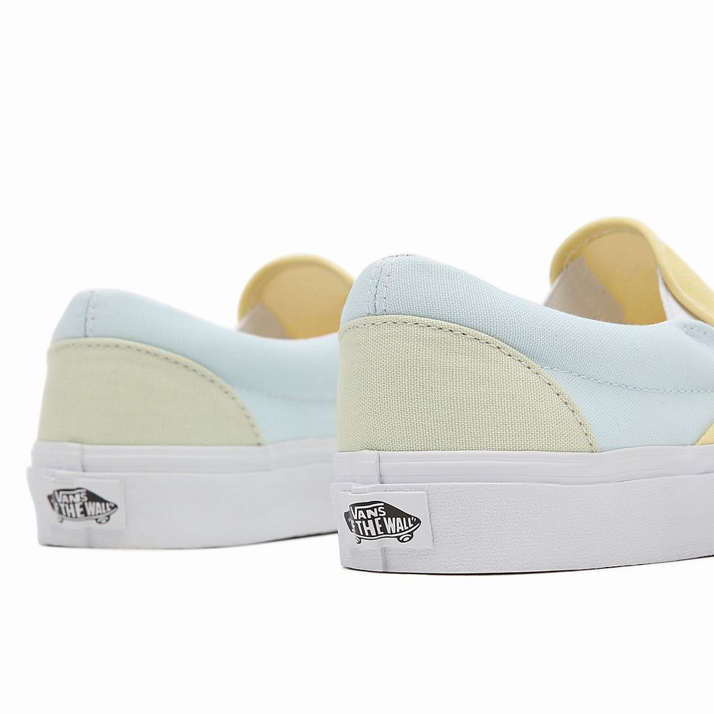 Men's Vans Pastel Block Classic Slip On Shoes Multicolor | USA95614