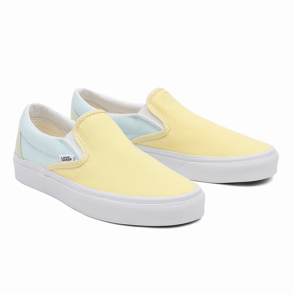 Men\'s Vans Pastel Block Classic Slip On Shoes Multicolor | USA95614