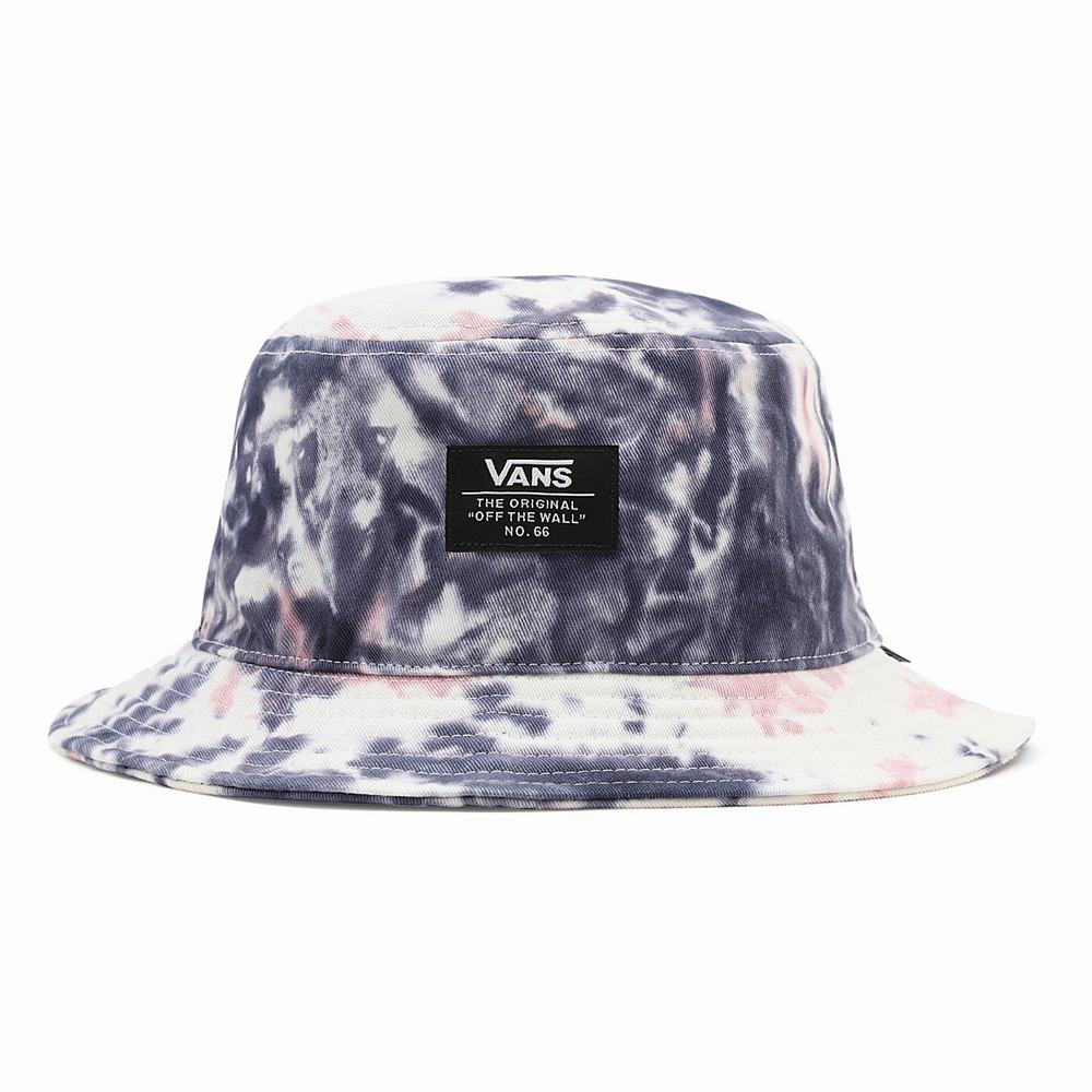 Men\'s Vans Patch Bucket Hats Blue / White | USA95240