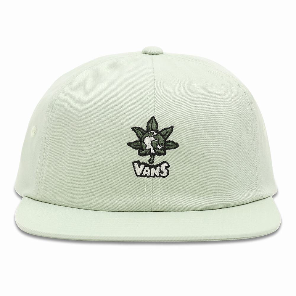 Men\'s Vans Peace Of Mind Jockey Hats Green | USA32789