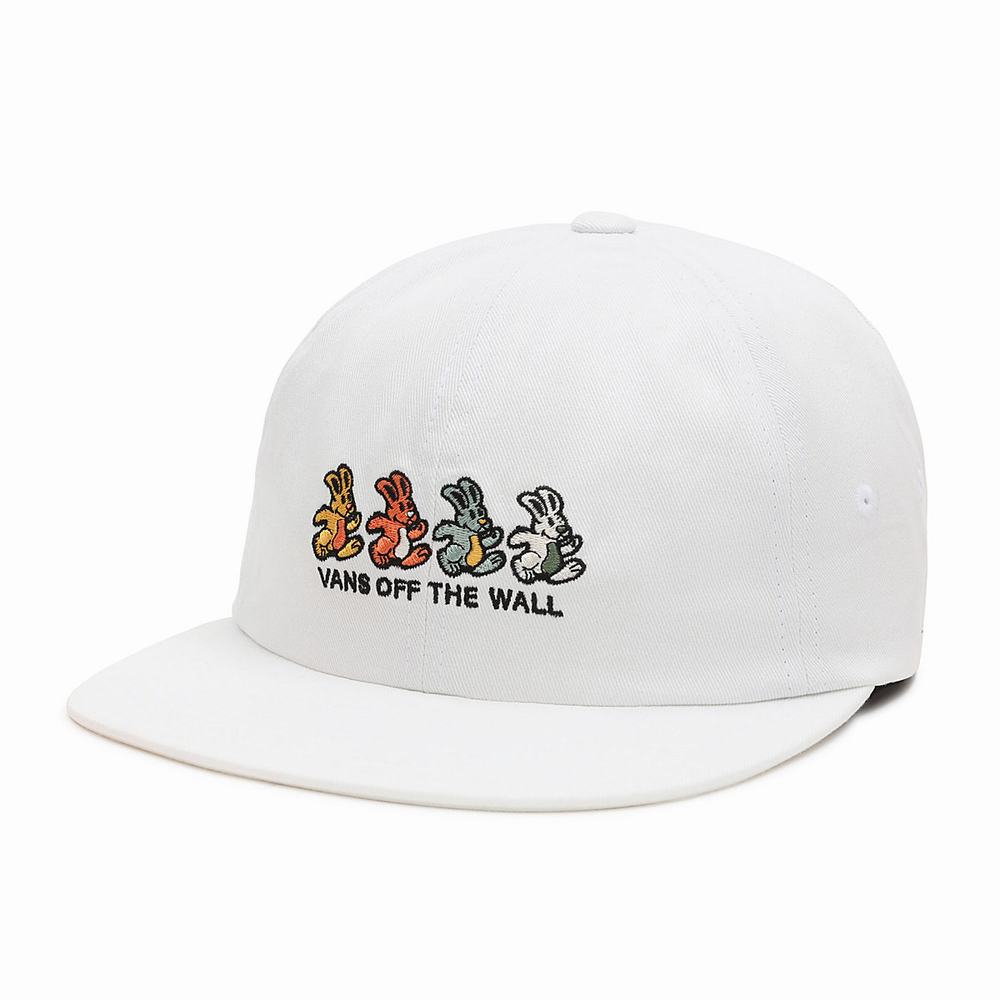 Men's Vans Peace Of Mind Jockey Hats White | USA46159