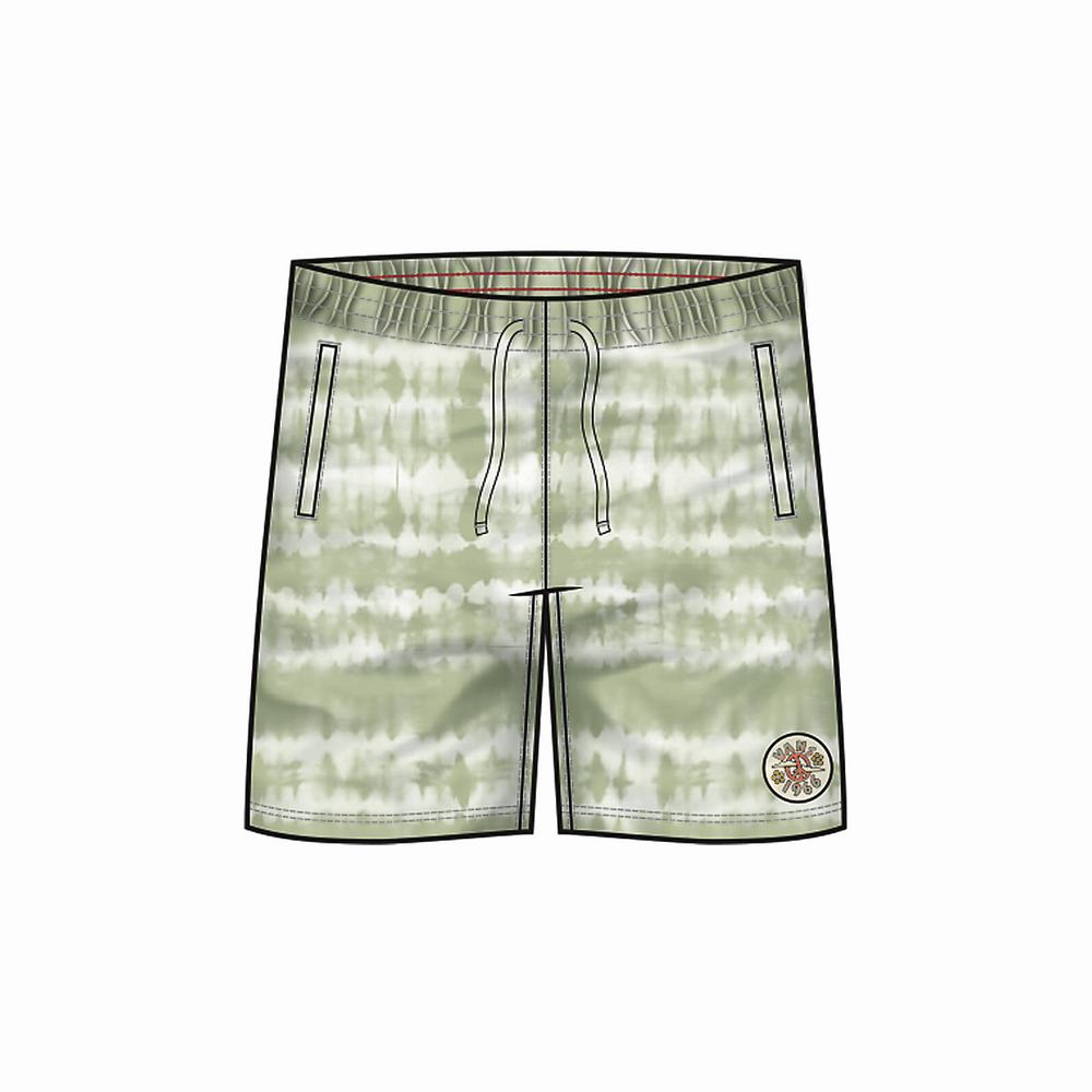 Men's Vans Peace Of Mind Loose Fleece Shorts Green | USA34781