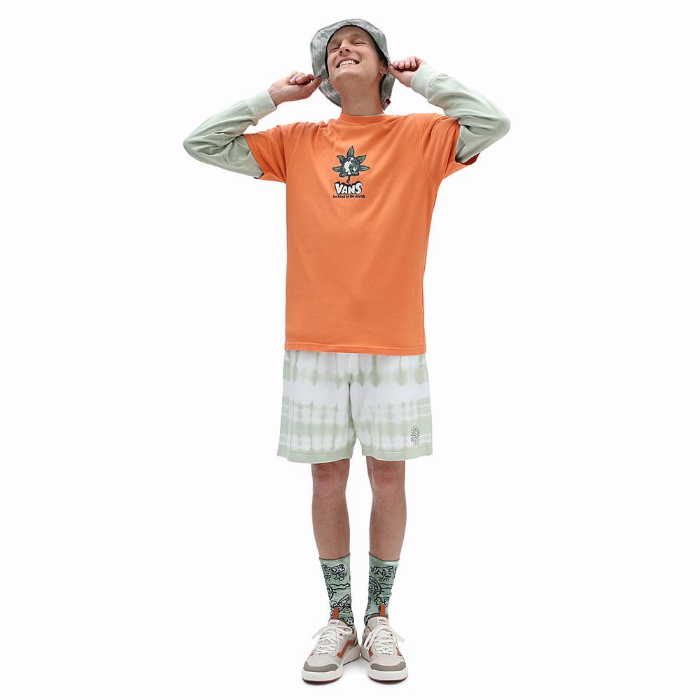 Men's Vans Peace Of Mind T Shirts Orange | USA06458