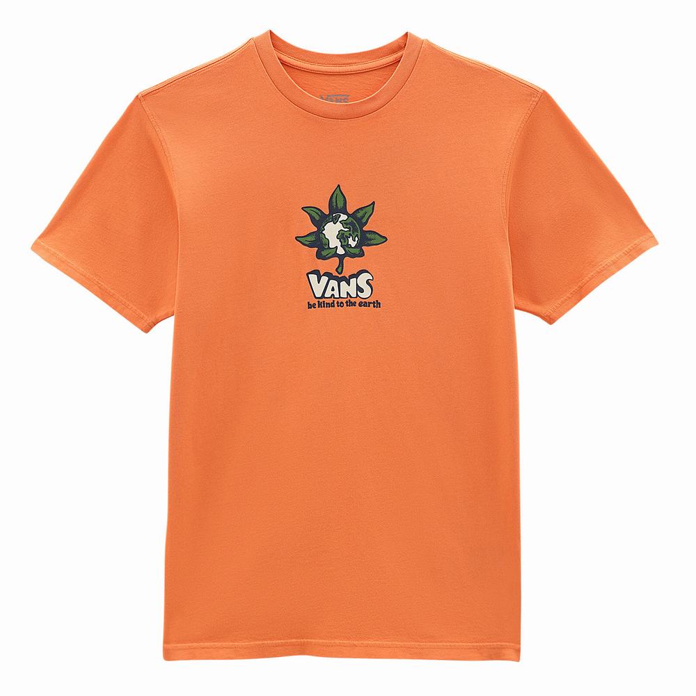 Men's Vans Peace Of Mind T Shirts Orange | USA06458