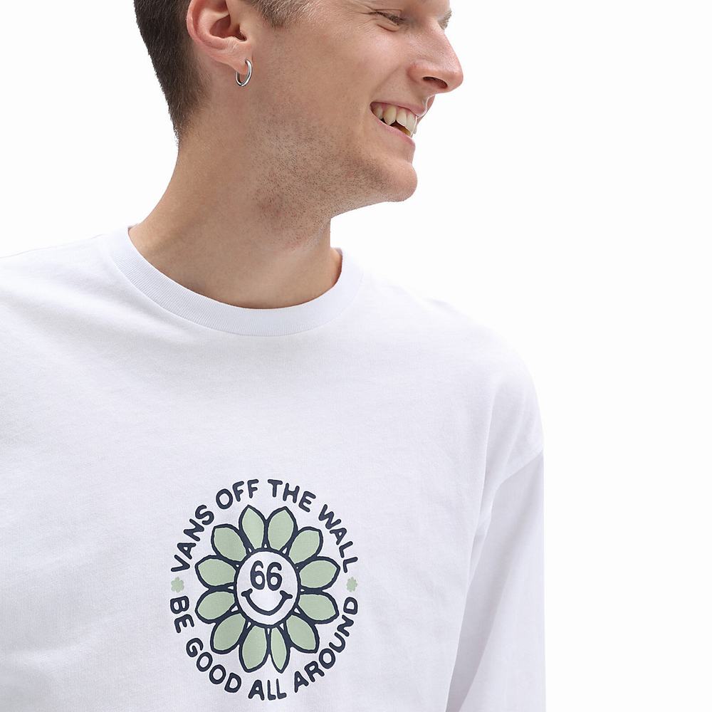 Men's Vans Peace Of Mind T Shirts White | USA47529