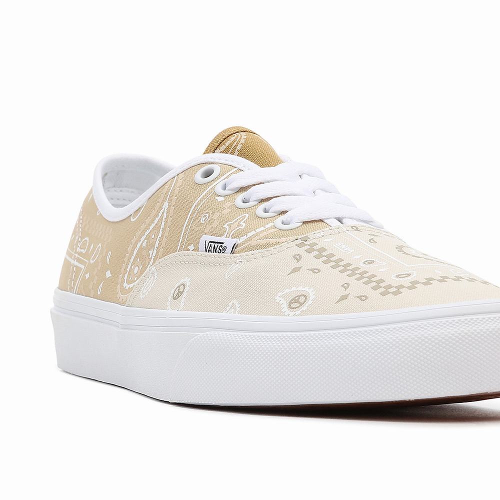 Men's Vans Peace Paisley Authentic Sneakers Beige | USA27496