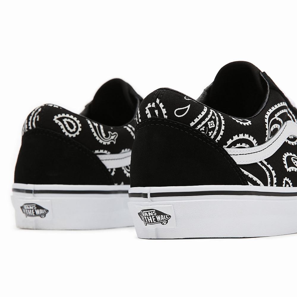 Men's Vans Peace Paisley Old Skool Sneakers Black | USA70436