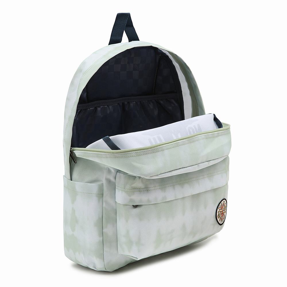 Men's Vans Peace of Mind Old Skool H2O Backpacks Green | USA98620