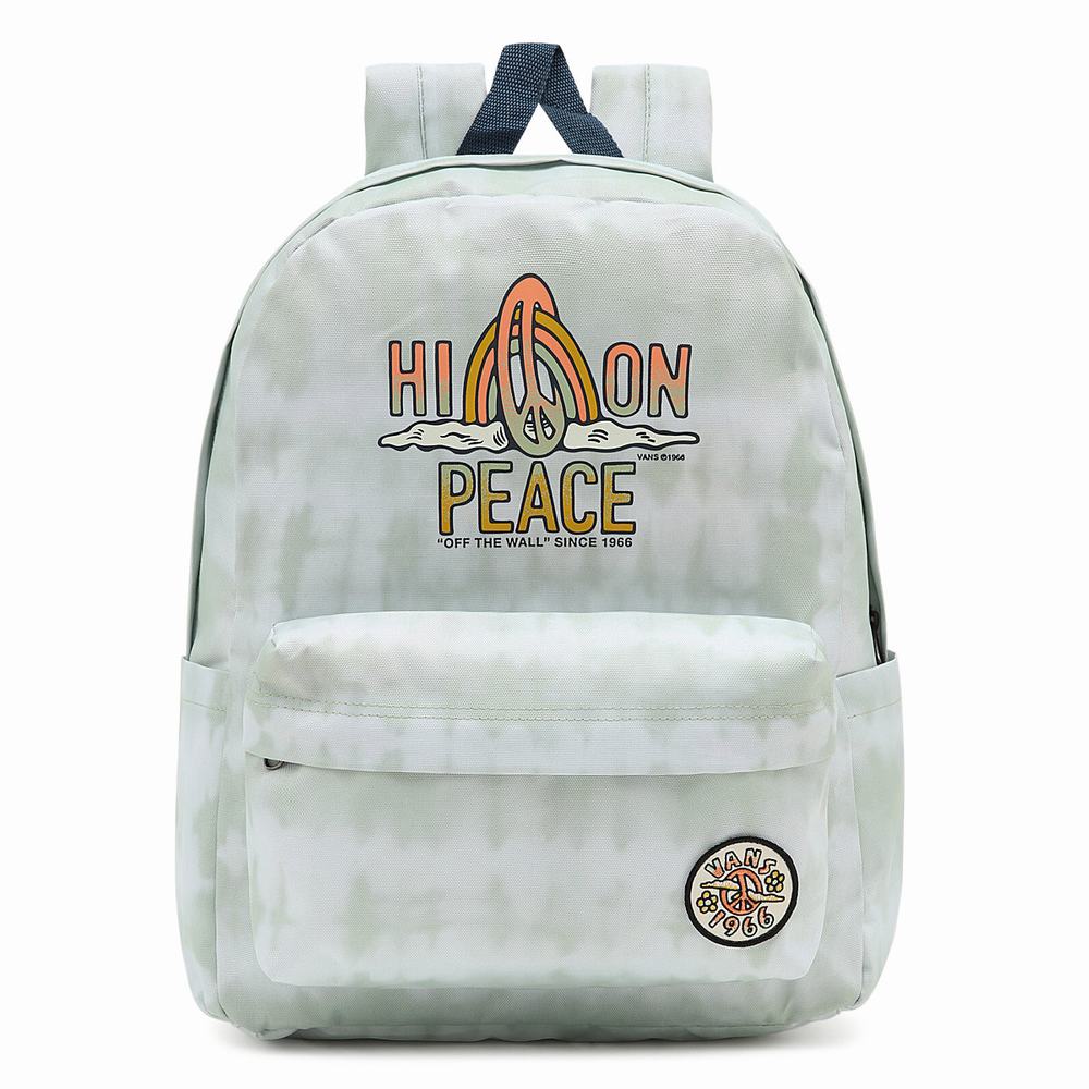 Men\'s Vans Peace of Mind Old Skool H2O Backpacks Green | USA98620