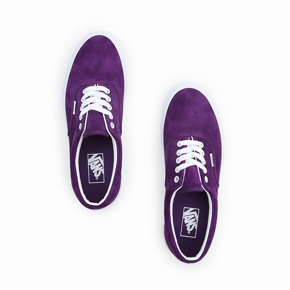 Men's Vans Pig Suede Era Sneakers Purple | USA95486