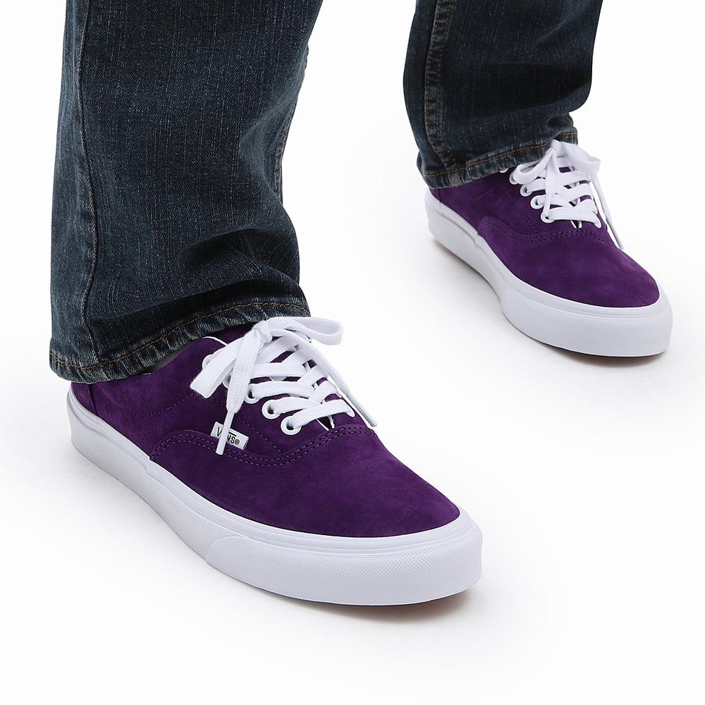 Men's Vans Pig Suede Era Sneakers Purple | USA95486