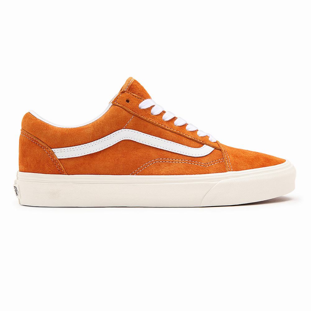 Men's Vans Pig Suede Old Skool Sneakers Orange | USA04517