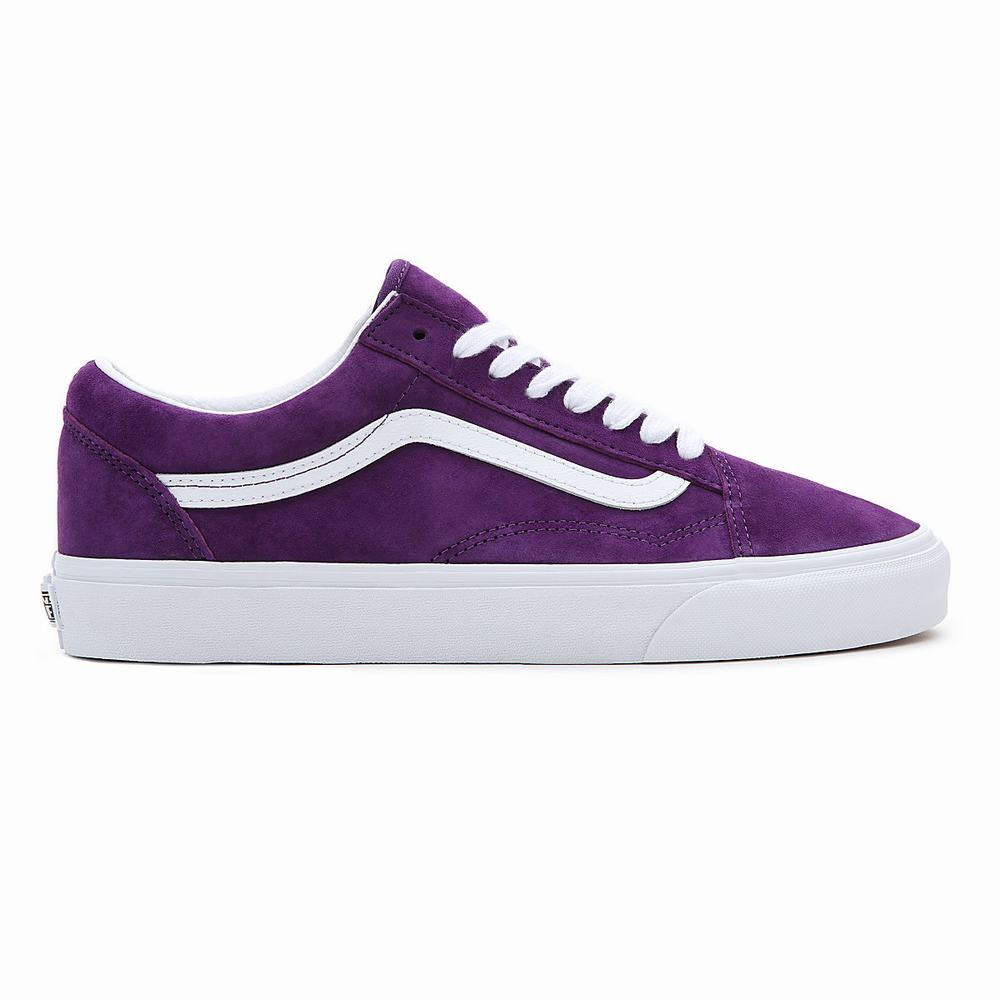 Men's Vans Pig Suede Old Skool Sneakers Purple | USA24793