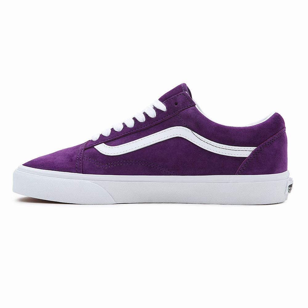 Men's Vans Pig Suede Old Skool Sneakers Purple | USA24793