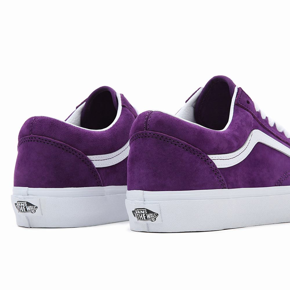 Men's Vans Pig Suede Old Skool Sneakers Purple | USA24793