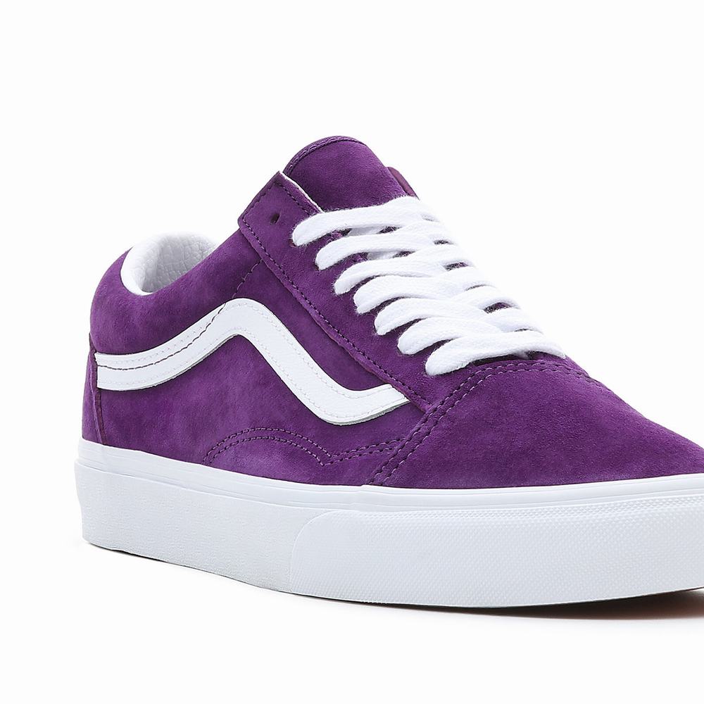 Men's Vans Pig Suede Old Skool Sneakers Purple | USA24793