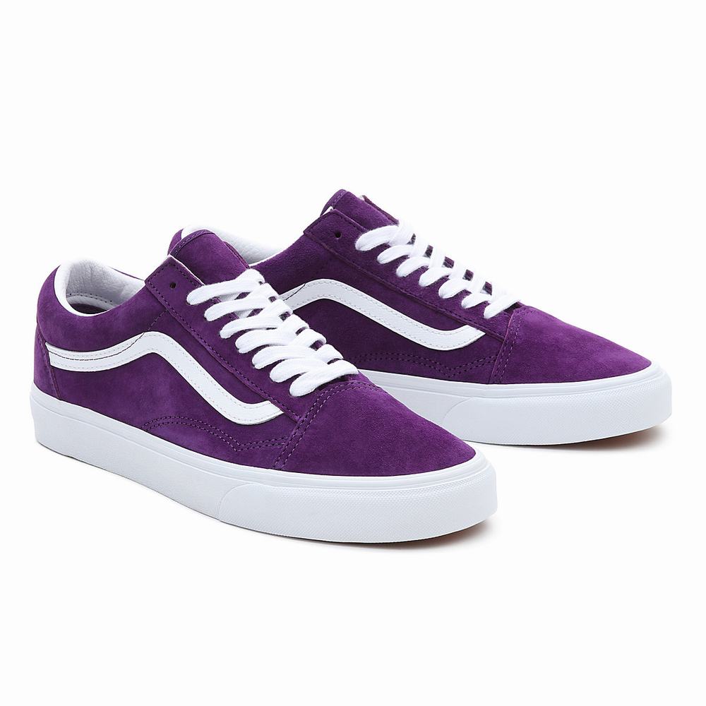 Men\'s Vans Pig Suede Old Skool Sneakers Purple | USA24793