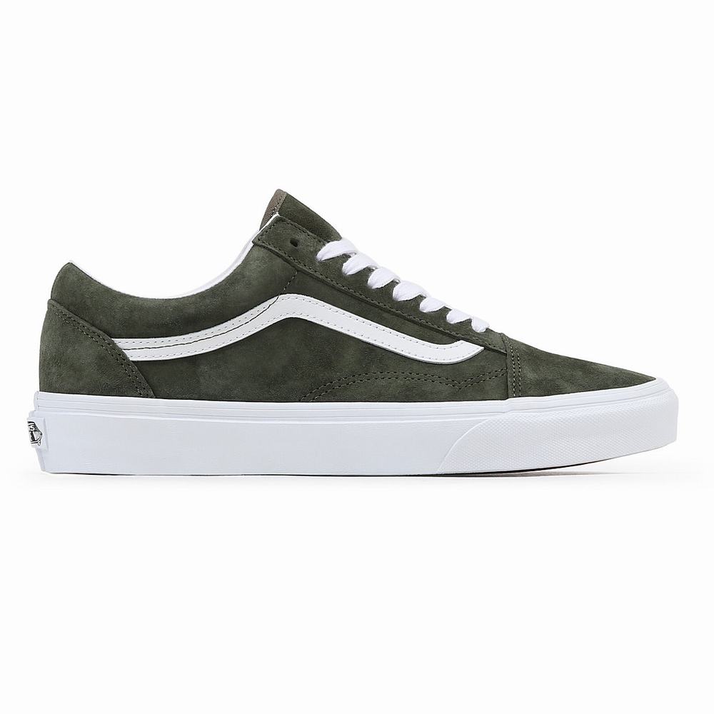 Men's Vans Pig Suede Old Skool Sneakers Green | USA75138