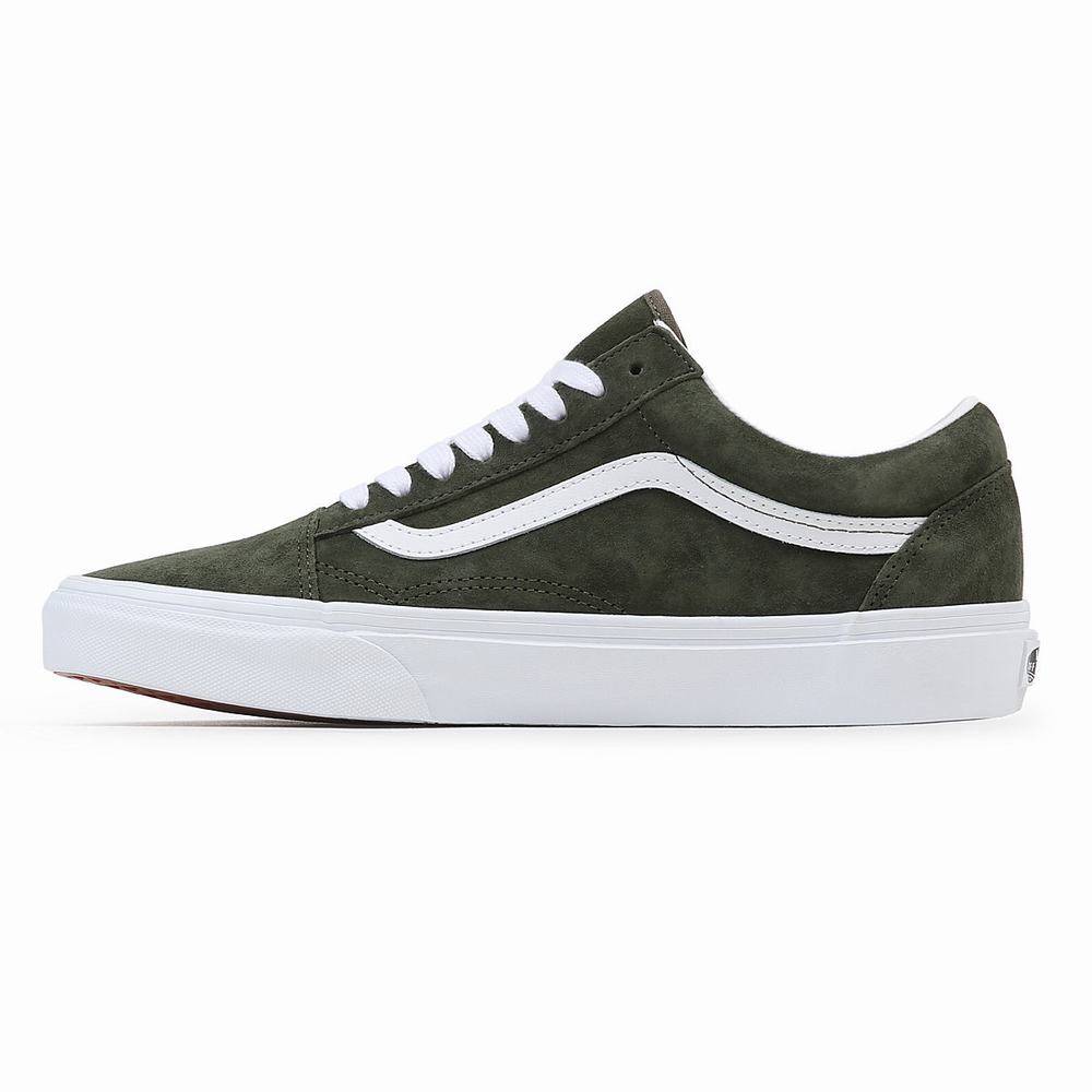 Men's Vans Pig Suede Old Skool Sneakers Green | USA75138