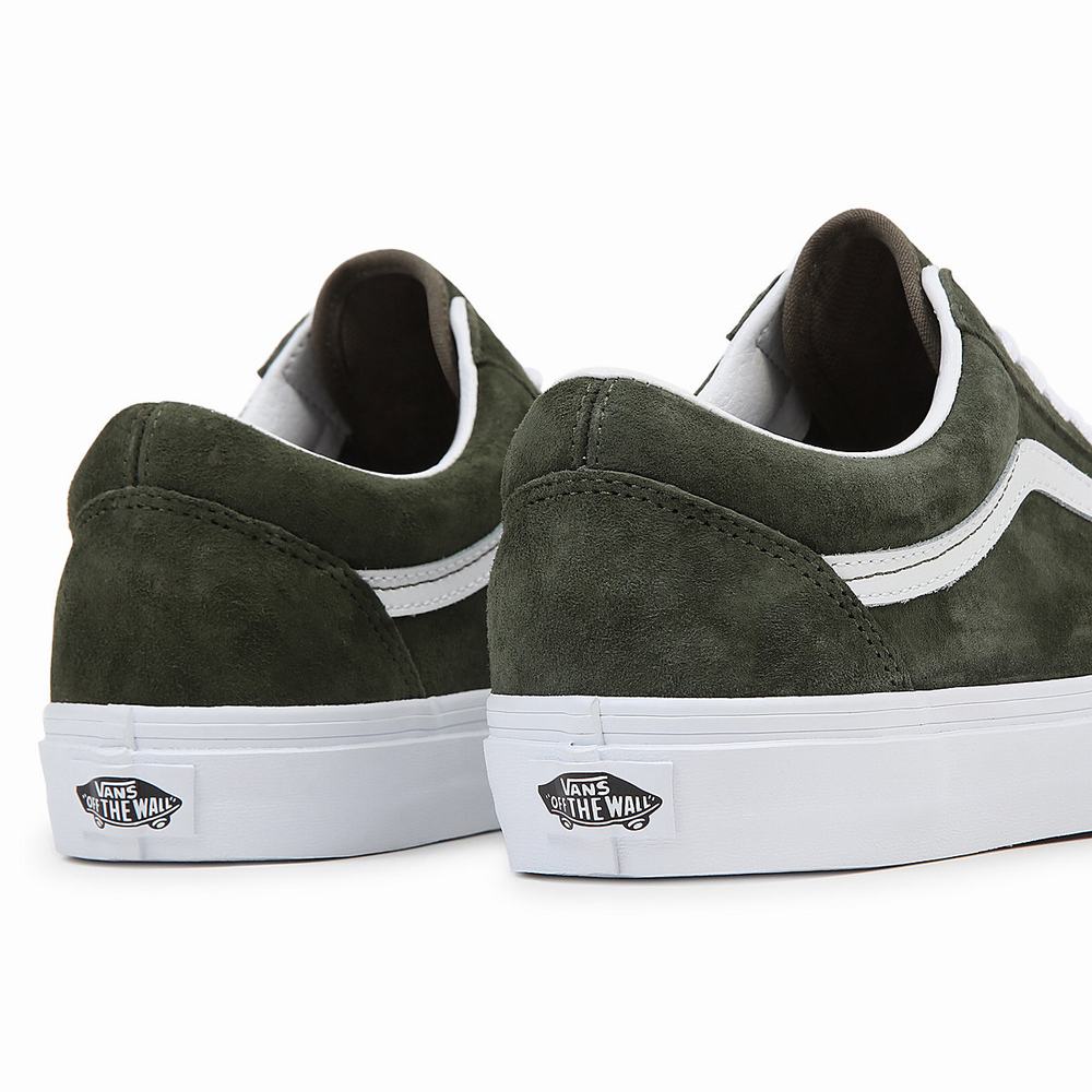 Men's Vans Pig Suede Old Skool Sneakers Green | USA75138